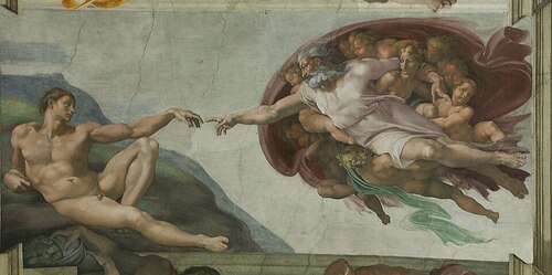 Rom, Vatikan, Sixtinische Kapelle, Die Erschaffung des Adam